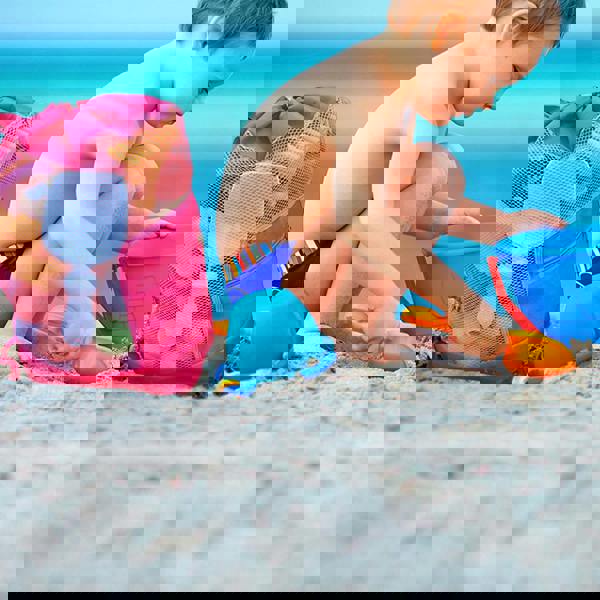 Aquarius Doodle Kids Pink Nylon Toy Storage Bag 60 Portable Play Mat Organizer