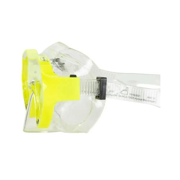Fashy neon yellow safety goggles in children snorkel set