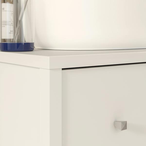 Furniture To Go Ipsarion Under Sink Bathroom Storage Unit with 2 Drawers & Silver Handles in White