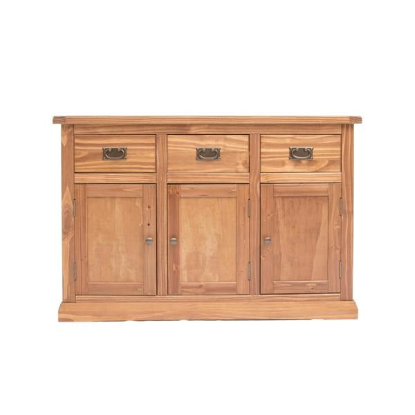 Tirolo Lacquered 3 Drawer 3 Door Sideboard Brass Drop Handle
