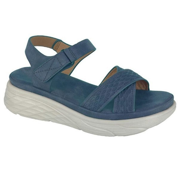 Cipriata Womens/Ladies Katia Crossover Wedge Sandals - Blue