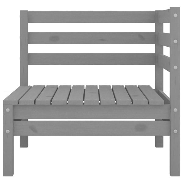 Berkfield 4 Piece Garden Lounge Set Solid Pinewood Grey