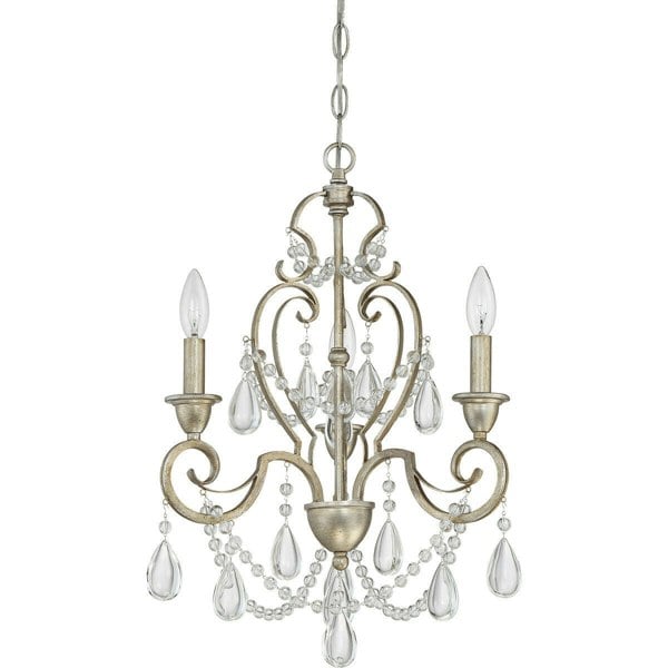 3 Bulb Chandelier Hanging Pendant LIght Vintage Gold LED E14 60W Bulb Loops