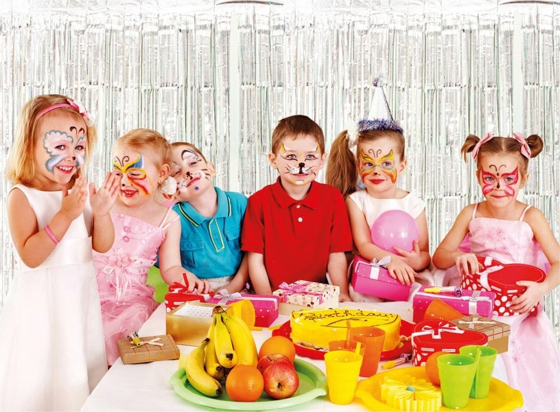 Cheetah Shimmer Tinsel Curtain, 3M x 1M Silver