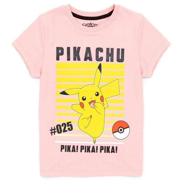 Pokemon Girls Pikachu T-Shirt - Pink