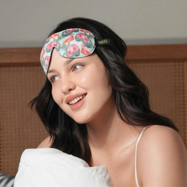 SMUG Contoured 3D Blackout Sleep Mask - Flamingo Print