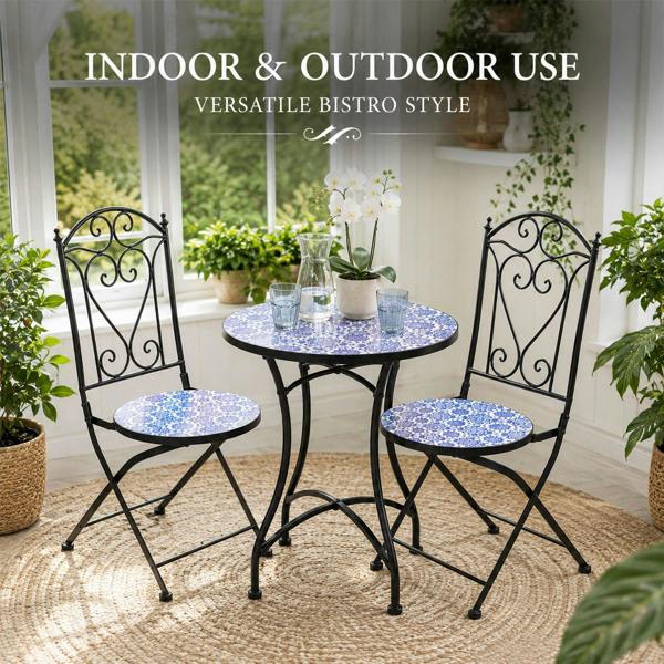 60cm Porto Mosaic Bistro Set image 11