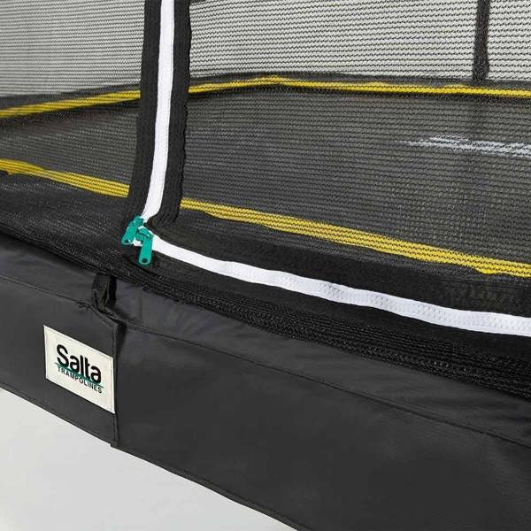 10ft x 7ft Black Rectangular Comfort Edition Trampoline with Enclosure (5092A)