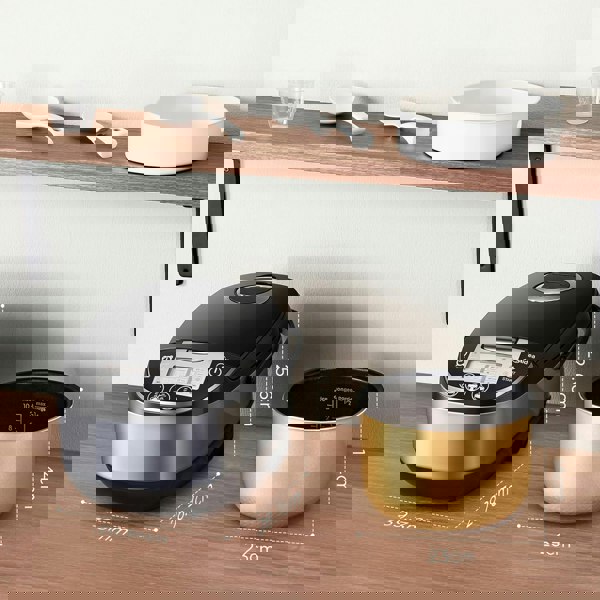 Living and Home Rice Cooker with Steamer, 10 cup, 5L, 11 Multicook Functions, LED display, Warmer, 24-hr Delay Timer, Fuzzy Logic, Removable Inner Pot