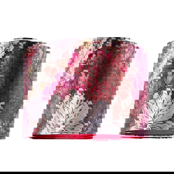 Classic Red Lilac and Pink Chrysanthemum Japanese Style Lamp Shade Image 4