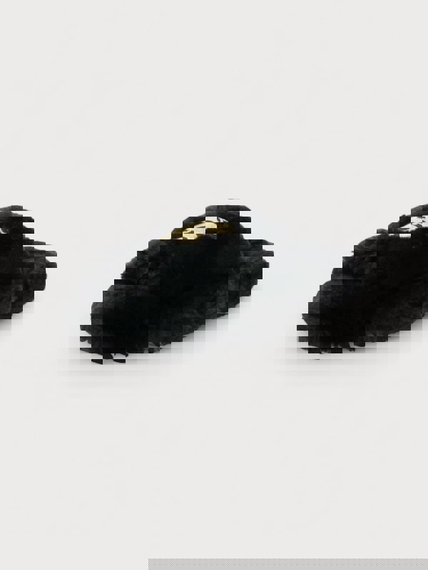 Sacai Wmns Fuax Fur Comfort Slippers Black - Supplied FashionSacai