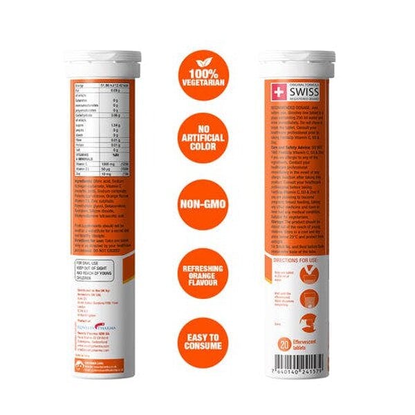 Vitamin C + D3 + Zinc Supplement - 3-in-1 Immune Support | Orange, Pack of 3