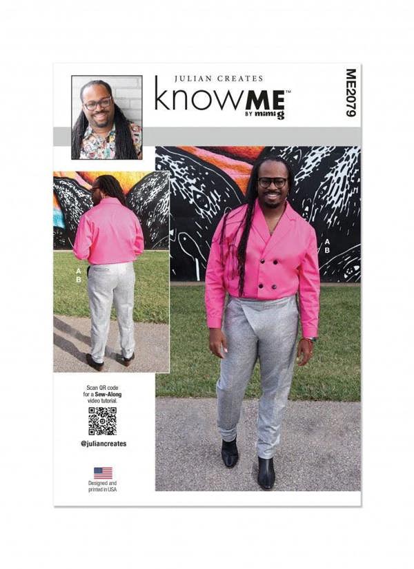 Know Me Sewing Pattern 2079, Tops, Shirts, Trousers for Men, AA (38-40-42-44-46) - Intermediate