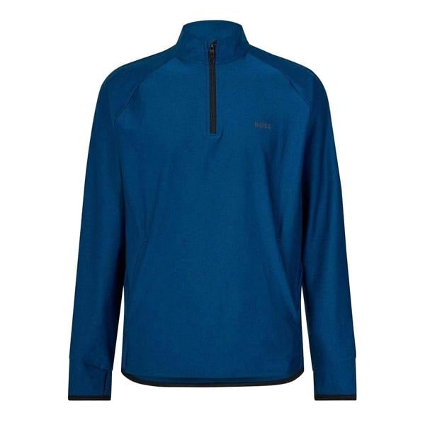 Boss Mens Regular Raglan Active Sweatshirt - Blue - 