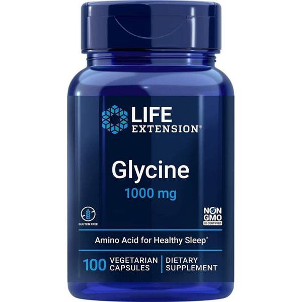 Life Extension Glycine, 1000mg - 100 vcaps