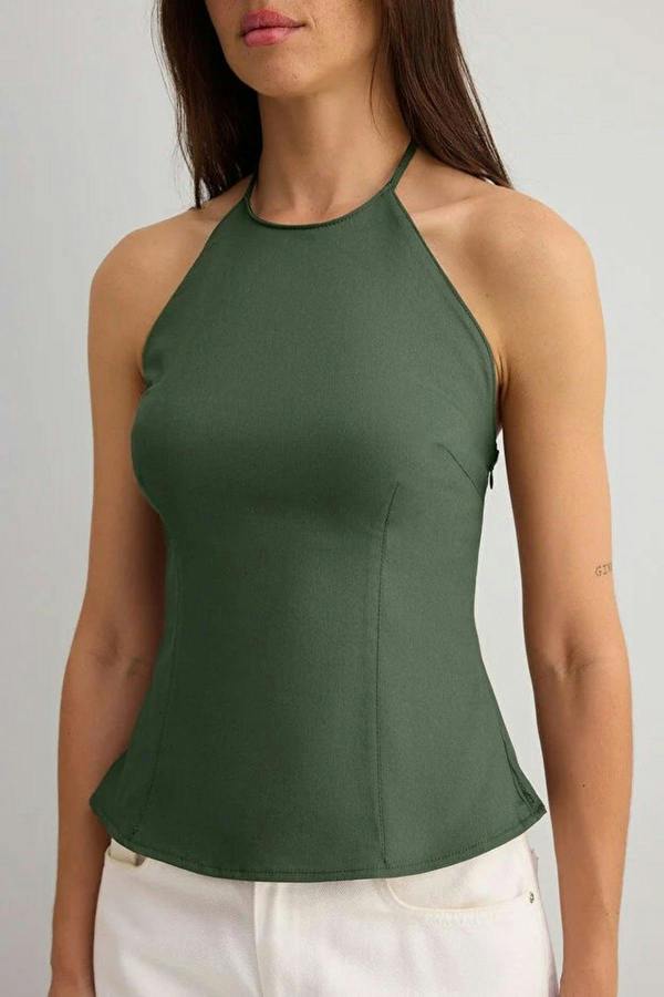 WOVCOR Thin-strapped Woven Blouse