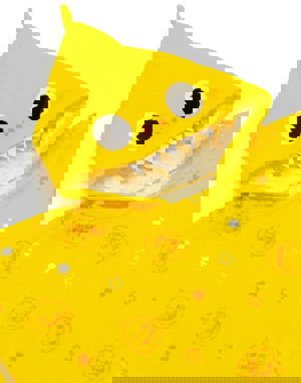 Baby Shark Unisex Kids Multicoloured Novelty Character 3D Hood Poncho Towel (One Size)