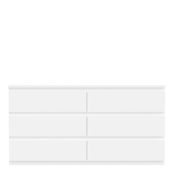 Edmore 6 Drawer Wide Chest in White