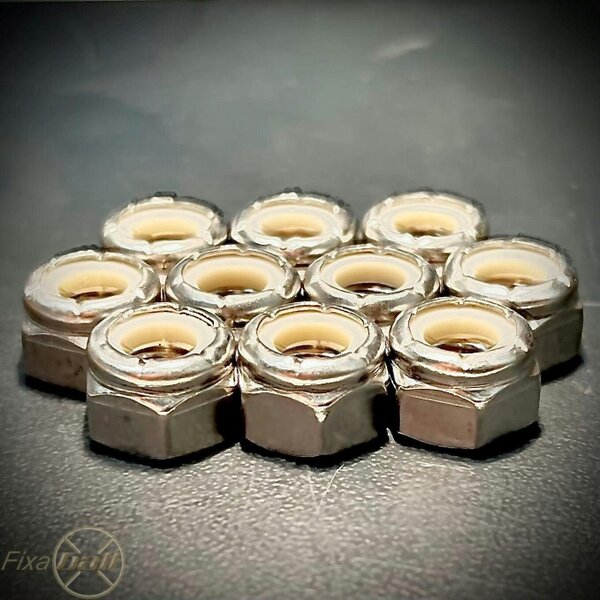 Fixaball UNC Hex Nyloc Nut A2/ 304 Stainless Steel DIN 985