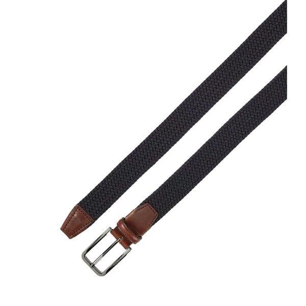 Boss Mens Clorio Woven Leather Belt - Navy - 