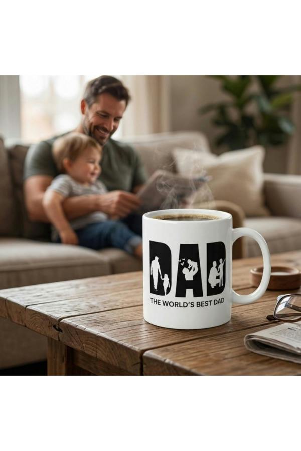 Dyzi Dad Mug The Worlds Best Dad Ceramic Coffee Cup