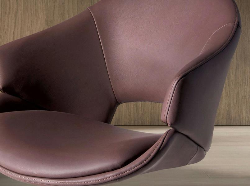 Angel Cerdá Copper brown leatherette swivel chair 4243