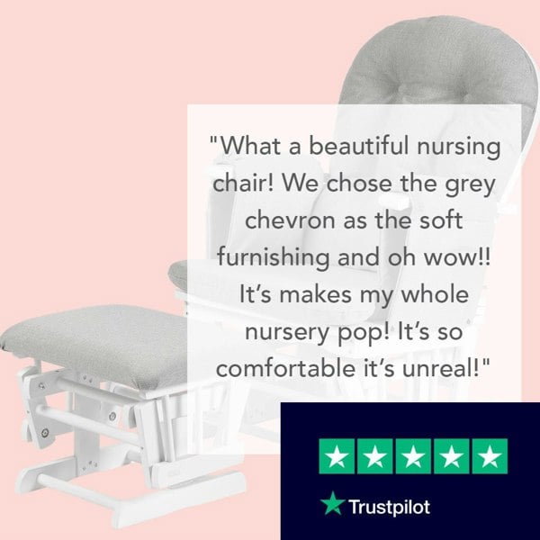Haywood limited edition grey chevron glider chair - Trustpilot review