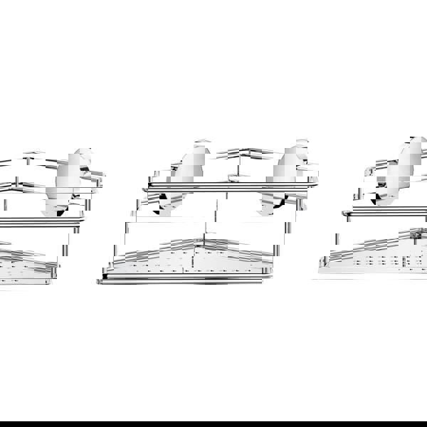 Polished chrome corner shower basket