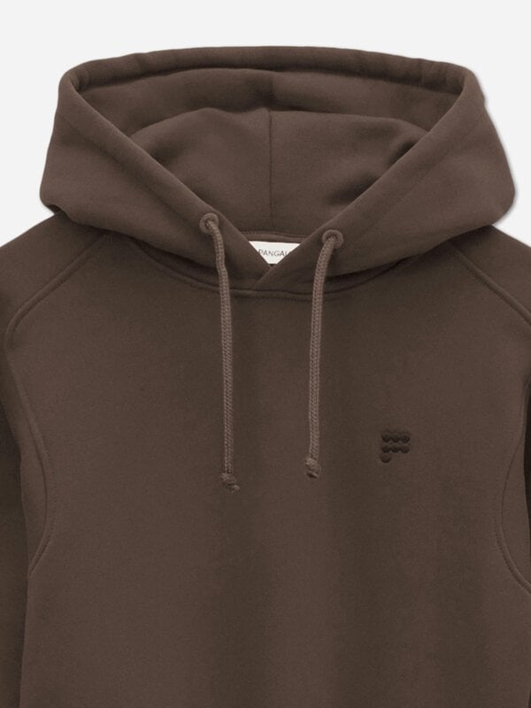 PANGAIA Girls Heavyweight Hoodie Balloon Dress in Brown