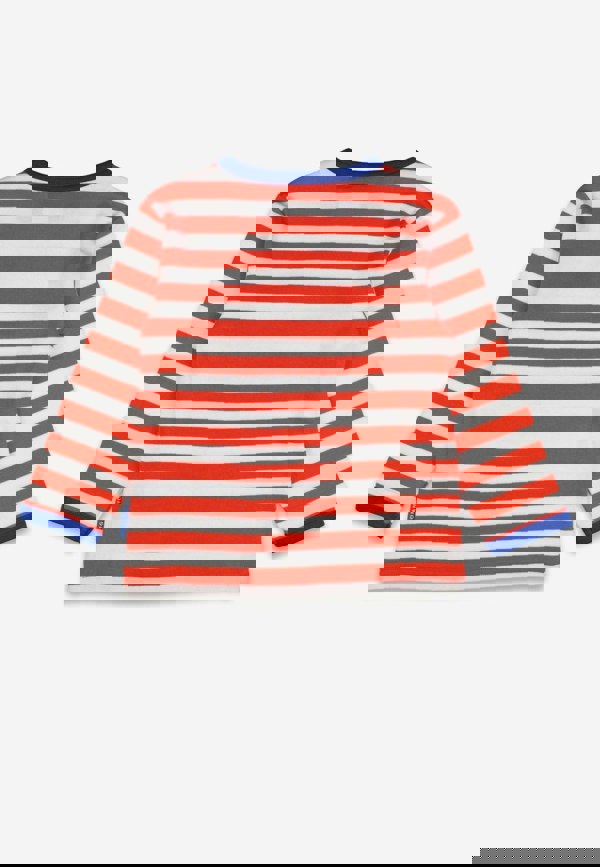 Organic Squirrel Pocket Applique Long Sleeved T-Shirt - Toby Tiger