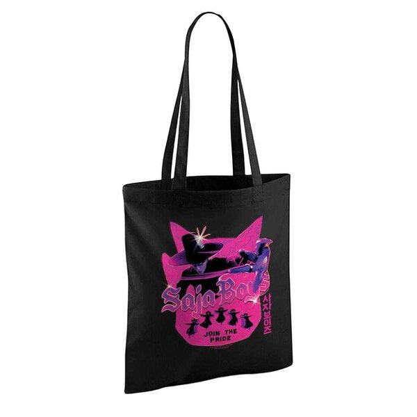 K-Pop Demon Hunters Saja Boys Silhouette Jinu Reusable Tote Bag - Black