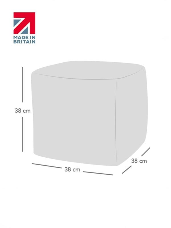Rucomfy Velvet Cube Bean Bag Pouffe Footstool