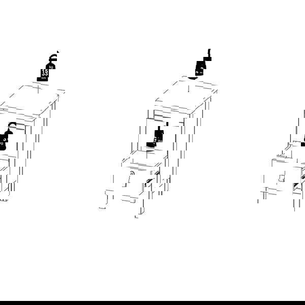 Furniture To Go Madrid Bedside Table 2 drawers in Matt Black