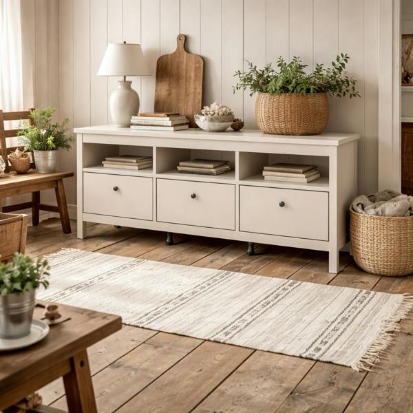 Wyld Haus Gossmere Natural Cashmere TV Unit 3 Drawers