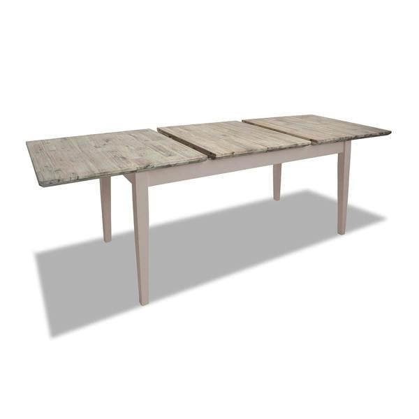 Statement Furniture Florence Rectangle Extending Kitchen Dining Table with Center Extension Leaves