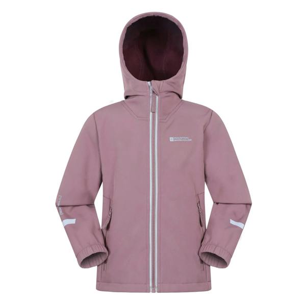 Mountain Warehouse Childrens/Kids Huxley Reflective Soft Shell Jacket - Dusky Purple - 