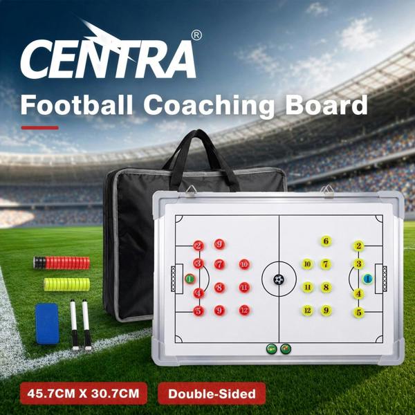Centra Magnetic Football Tactics Board Double Sided Soccer Coaching Clipboard Training