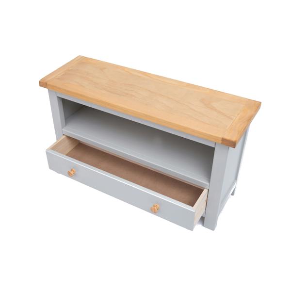 Cabinet Bits Argenta Light Grey 1 Drawer TV Cabinet Wood Knob