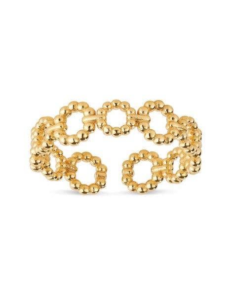 14K Gold Loop Link Stacking Ring - Rings - Elk & Bloom