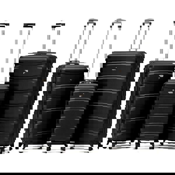 Flight Knight Set of 3 Hard Shell Suitcase Cabin & Check in Cases with TSA Lock