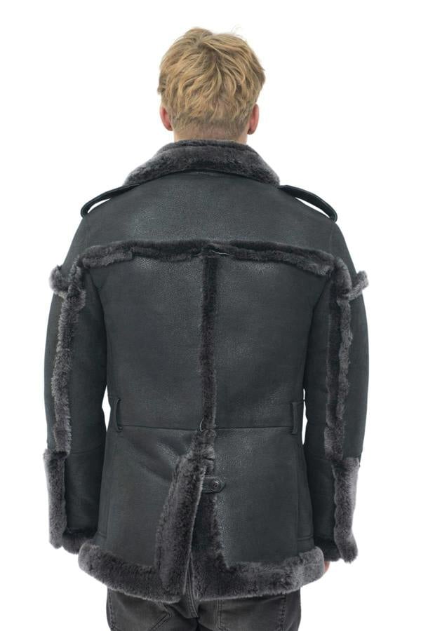 Infinity Leather Mens Merino Sheepskin Suede Jacket with Tie Belt-Kingsbridge