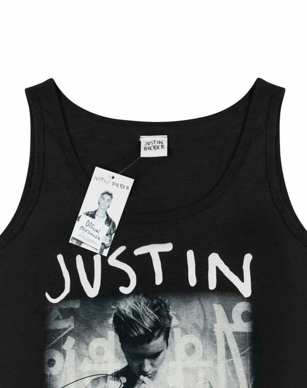 Justin Bieber Womens Black Character Vest
