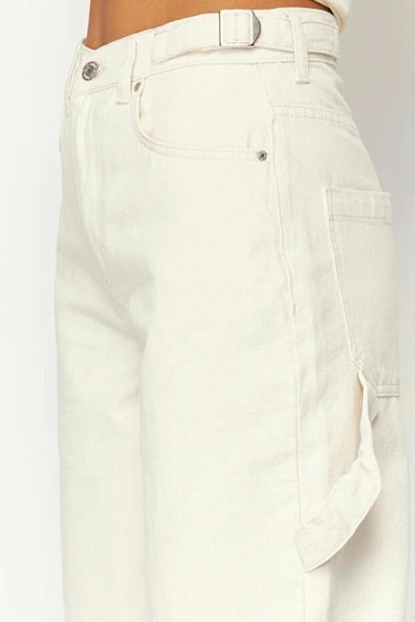WOVCOR High Waist Carpenter Loose Baggy Jeans