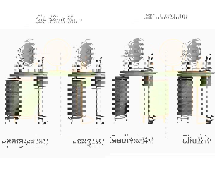Tandy Dressing Table With LED Mirror, White, Makeup Vanity-Weilai Concept-Weilai Concept