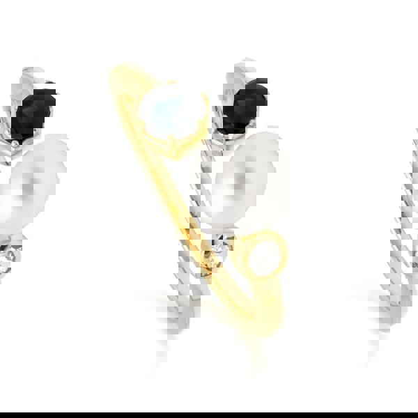 270P030101925-270R058601925 Modern Pearl, Sapphire & Topaz Ring & Pendant Set 3