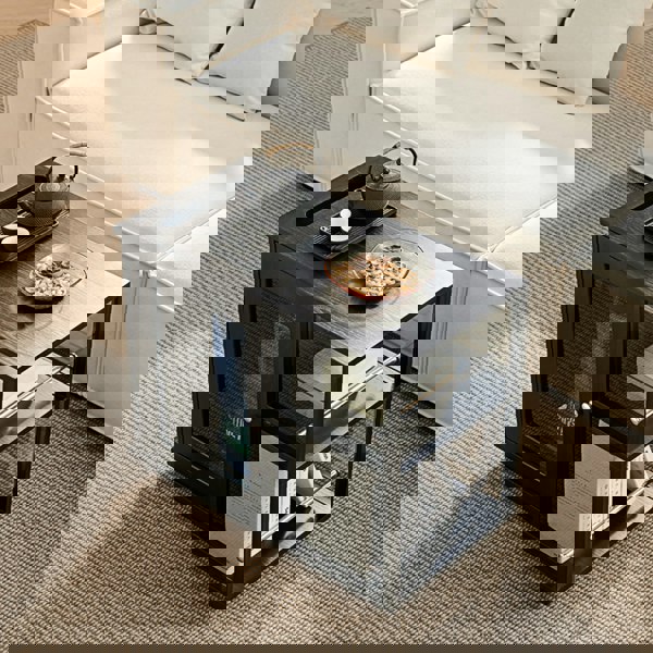 Aglaea Side Table With Storage, Black-Weilai Concept-Weilai Concept