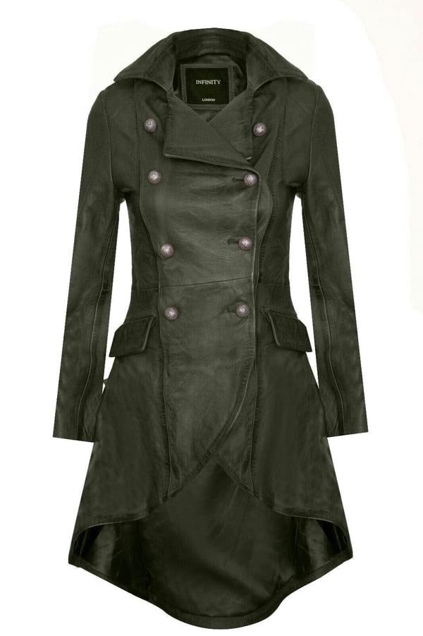 Infinity Leather Womens Gothic Victorian Coat-Accra