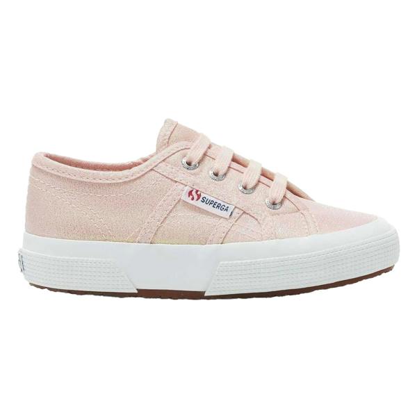 Superga Childrens/Kids 2750 Lamej Metallic Flat Shoes - Pink Ish Iridescent - 