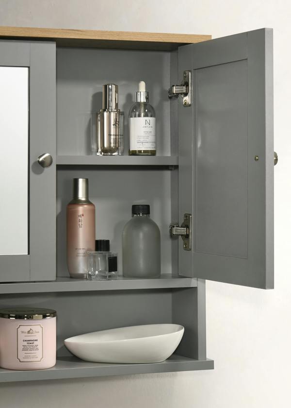 Timber Art Design Modern Mirrored Bathroom Wall Cabinet – Storage Unit