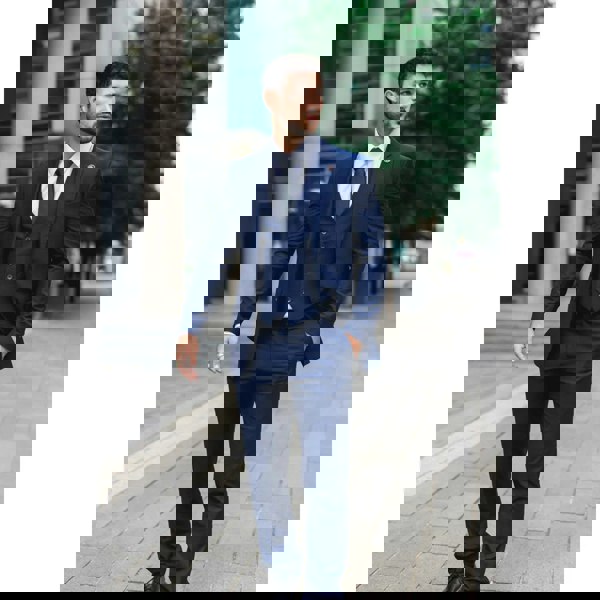 TruClothing IM30 - Men's Navy 3 Piece Stitch Lapel Formal Suit